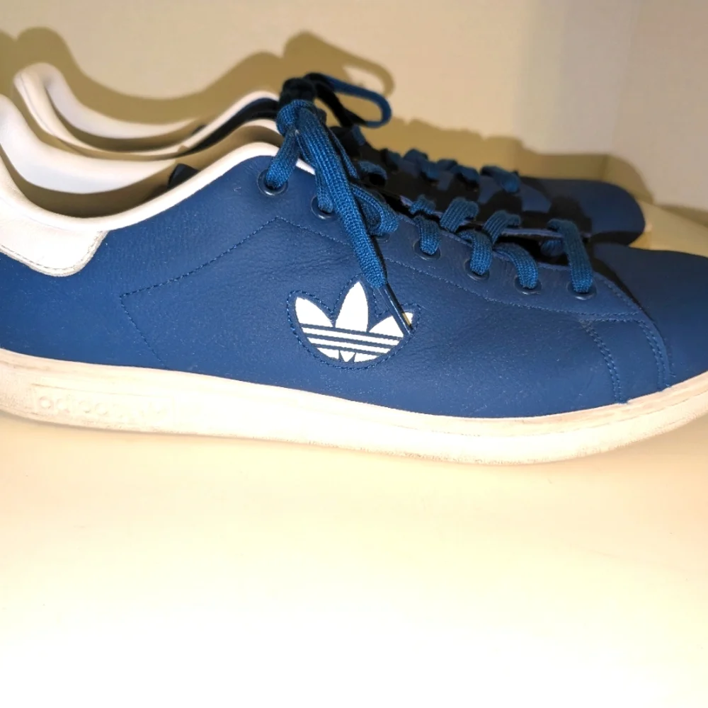 Adidas Stan Smith Blue/White Leather Trefoil Men's Sneakers Size 14 Style#G27998